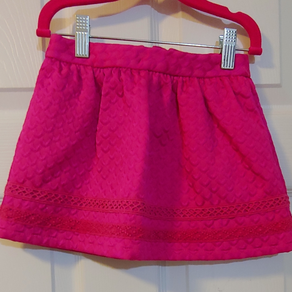 Pink quilted skirt